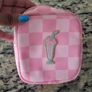 Stoney Clover Pink Diner Small Pouch with Milkshake Patch Sewn